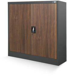 JAN NOWAK BEATA fém iratszekrény 900x930x400, modell antracit-dió