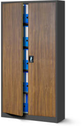 JAN NOWAK JAN fém iratszekrény 900x1850x400, modell antracit-dió