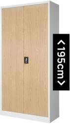 JAN NOWAK JAN H fém iratszekrény 900x1950x400, modell fehér-sonoma tölgy