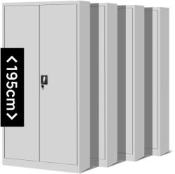 JAN NOWAK JAN H 4x készlet, fém iratszekrény 900x1950x400, modell szürke