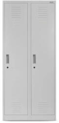 JAN NOWAK KACPER pléh öltözőszekrény, kétmodulos, 800x1800x500, modell szürke