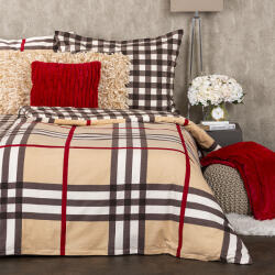 4home Lenjerie de pat din flanelă 4Home Cub, bej, 220 x 200 cm, 2 buc. 70 x 90 cm Lenjerie de pat