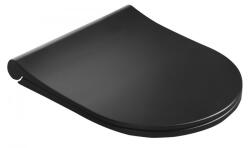 SAPHO Avva Slim WC-ülőke, Soft-close, króm/fekete 100787-110 (100787-110)