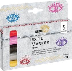 Kreul 92651 Set markere textile 5 Bucăți (<![CDATA[92651]]>)