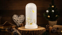 TRACON Tracon CHRGW10WW LED karácsonyi bura, tájkép, üveg, elemes (X25009) Timer 6+18h, 10LED, 3000K, 3xAA (CHRGW10WW)