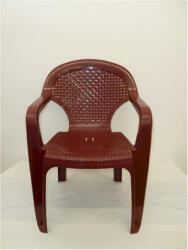 Flair Chicago műanyag kerti szék alacsony támlás bordó - Flair (60518)