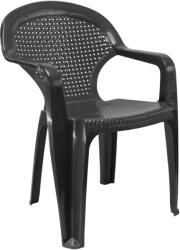 Flair Chicago műanyag kerti szék alacsony támlás antracit szürke - Flair (60500)