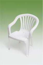 Flair Paris műanyag kerti szék közepes támlás fehér - Flair (60556)
