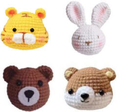 Timeless Tools 4 db-os állatos horgoló készlet kezdőknek