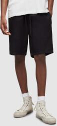 AllSaints vászonkeverék rövidnadrág HANBURY - fekete M - answear - 27 990 Ft
