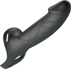 Pretty Love Мъжки пенис колан от Медицински силикон "landon black" 17 см