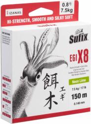 Rapala Ragadozó zsinór Sufix EGI X8 fehér|zöld