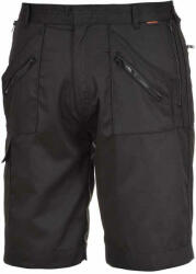 Portwest S889 Biztonsági Őr Rövidnadrág - XL, Fekete