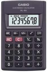 Casio Zsebszámológép 8 digit Casio HL 4 fekete (HL 4) - bbmarket