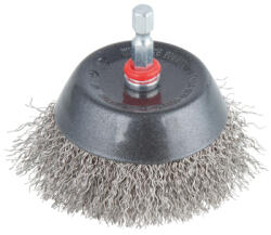 wolfcraft drótcsiszoló fazékkefe inox 75mm bitbefogás (2746000)