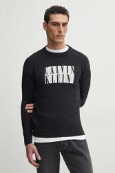 Calvin Klein pamut pulóver könnyű, férfi, fekete, J30J327280 - fekete L
