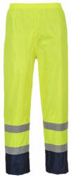 Portwest H444 Jól Láthatósági Classic Contrast Esőnadrág - S, Sárga/Sötétkék