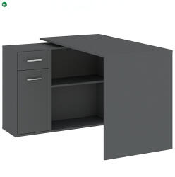 INTERMEBLE NASH Íróasztal Antracit Színben. 120 cm