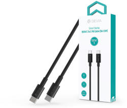 DEVIA Smart Series 100W Type-C/Type-C adat- és töltőkábel 1, 5m - fekete (ST111110)