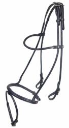 KARLSLUND Bőr lovagló zablak Karlslund fekete