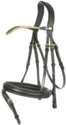 KAVALKADE Anatómiás lovagló zablát Kavalkade Clinchesse nagyló fekete|szürke