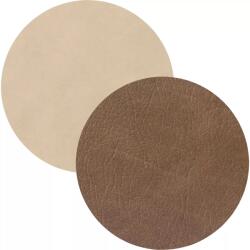 LINDDNA Suport pentru pahare, cerc, Dublu, Cloud brown / Nupo Sand