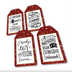 Dekorációs tábla, ajándékkísérő, nyomatott karton tábla 2mm-es, 7x4cm humoros, Csinálj úgy 4db/csomag (27802B)