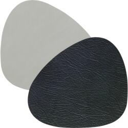 LINDDNA Măsuță pentru pahare, curve, Double, Cloud black / Nupo metallic