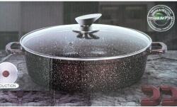 Silver Royal Diamond lábas tapadásmentes márvány bevonattal 36 cm, 8, 8 L (SR-3036-bordó-márvány)