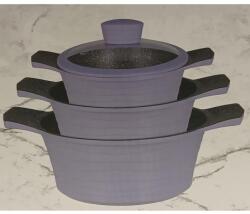 Silver Royal Diamond tapadásmentes 3db-os edényszett, lila (SR-6060-lila)