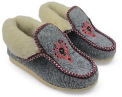  Női bambusz papucs, bélelt papucs, meleg topánka hímzéssel, 38-as méret ajándék (Bambosze damskie, ciepłe kapcie)