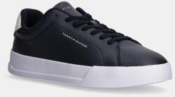 Tommy Hilfiger bőr sportcipő TH COURT LTH DETAIL ESS sötétkék, FM0FM05367 - sötétkék Férfi 45