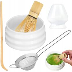 Bedee Matcha Premium Szett 5 részes Kerámia és Bambusz Teahabosító (Narzędzia do parzenia herbaty)