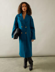 Wallis Zöld Klasszikus Kabát Dekoratív Gombok Varrás Zsebek Wallis 46