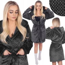  Női Pihe-puha Meleg Polár Kapucnis Köntös R. s/m Puha Vastag Hosszú (HA7363)