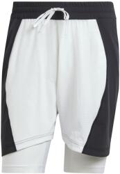 adidas Мъжки комплект Adidas Tennis Shorts and Inner Shorts Set Mens - Blk/Wht