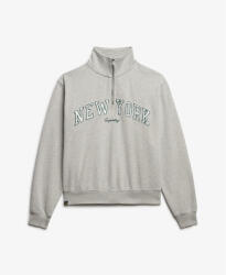 Superdry Női pulóver 1/2 cipzárral Superdry Athletic Ess Applique szürke