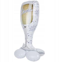  Fólia lufi álló pezsgős pohár Cheers 86 cm Party