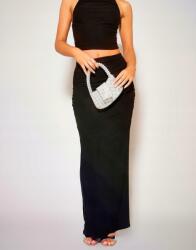 Prettylittlething Egyszerű Illeszkedő Fekete Klasszikus Maxi Szoknya Prettylittlething 32