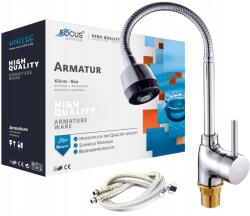 Focus Sanitar Konyhai Flexibilis Csaptelep Flexibilis Mosogató Csaptelep Álló Kétfunkciós Króm (6000730)