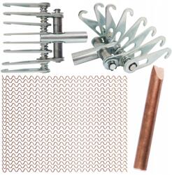 Schwarz Werkzeuge Hullámos Drót 25db 320mm Szpon 8 kampós 3mm Elektróda hullámos dróthoz 10mm (Multihak spotter 8-hak 3mm + drut + el.)