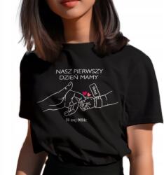 Anyák napi ajándék póló Név 100% Pamut jó minőség 3XL (KOSZULKA JHK || CZARNY - 3XL - K679)