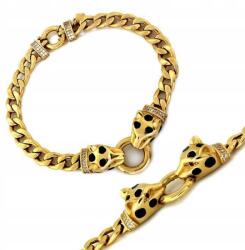 Arany karkötő párducfejjel 585 14 k