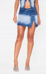 Prettylittlething Kék Klasszikus Árnyékolt Farmerszoknya Prettylittlething 38