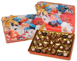 Bolci fémdobozos orange floral praliné válogatás - 250g - koffeinzona