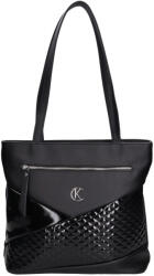 Karen 1740 fekete lakk rostbőr női táska