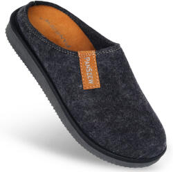 PanSzew Férfi Papucs Filc Meleg Otthoni Papucsok Lábbelik 40-46 PanSzew (Kapcie Męskie Skórzane Wełniane Ocieplane 44)