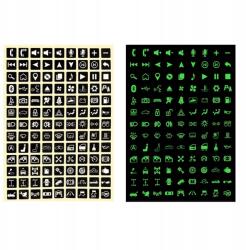 Javító Készlet Matricák Autó Gombokhoz Világító Multifunkciós Matricák