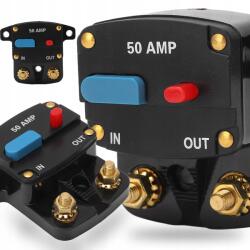  Autómatikus Autóbiztosíték Kézi Visszaállító Gomb 50A