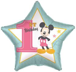 Anagram Fólia lufi, 18"/45cm, csillag, Mickey , 1. születésnapra pasztel